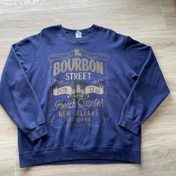 Vintage Unisex XL French Quarter New Orleans Crewneck Sweatshirt Retro Graphic - Picture 1 of 6